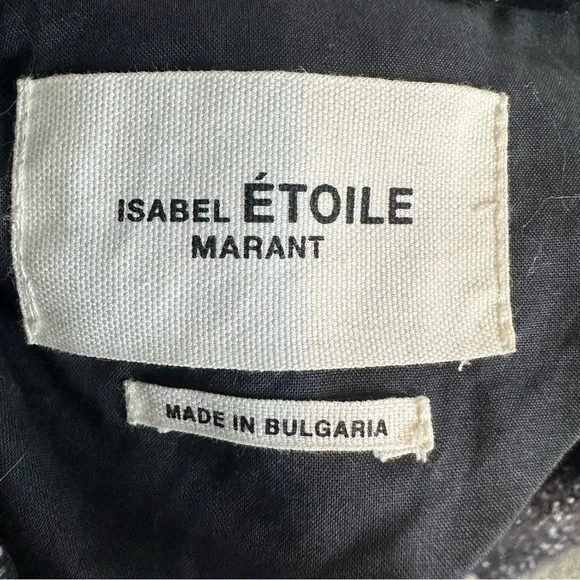 Isabel Marant Etoile Overton Boucle Alpaca Wool Double Breasted Coat Gray XS - Picture 5 of 16